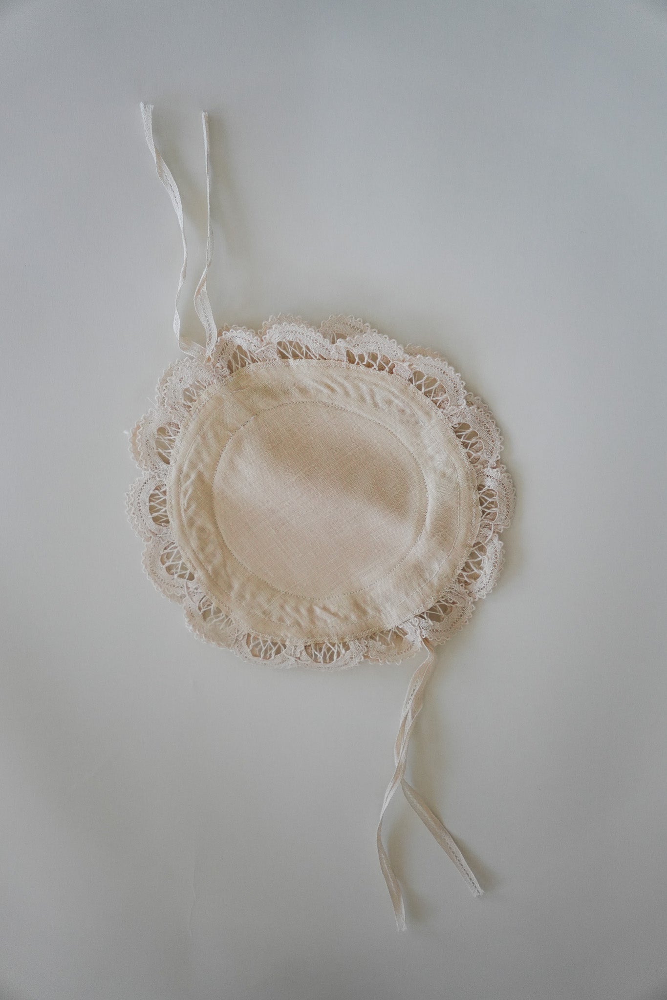 Handmade Bruges lace basket