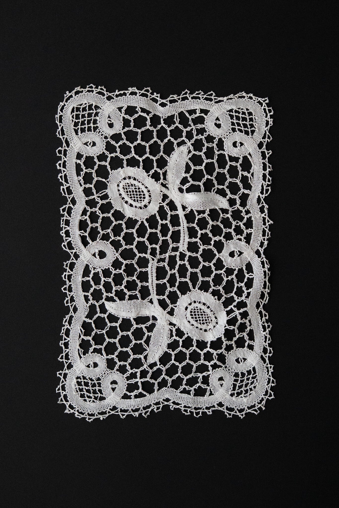 Handmade Bruges Lace Twin Bloom