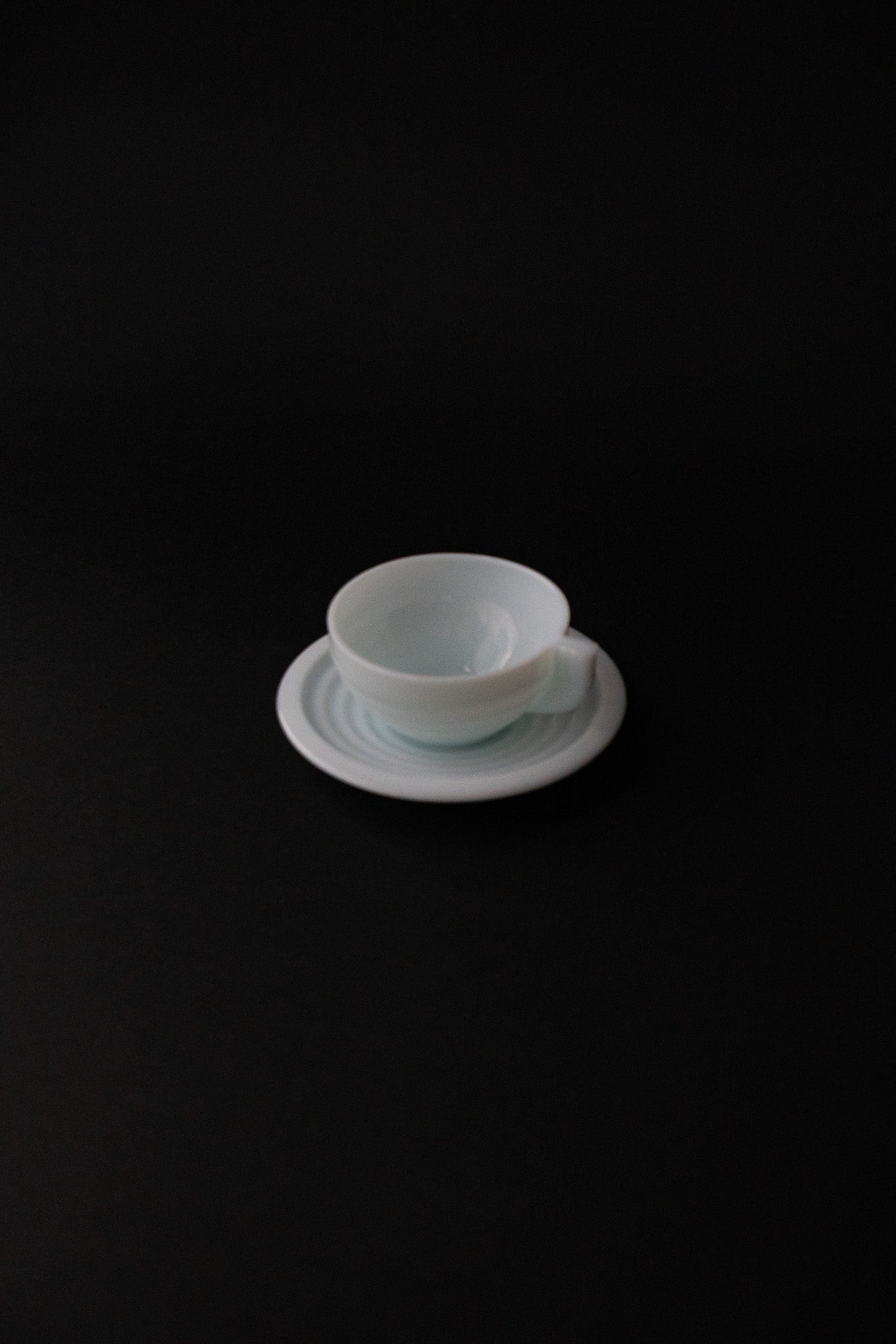 Art Deco Cup and Saucer – French Opalescent Glass