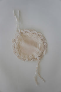 Handmade Bruges lace basket
